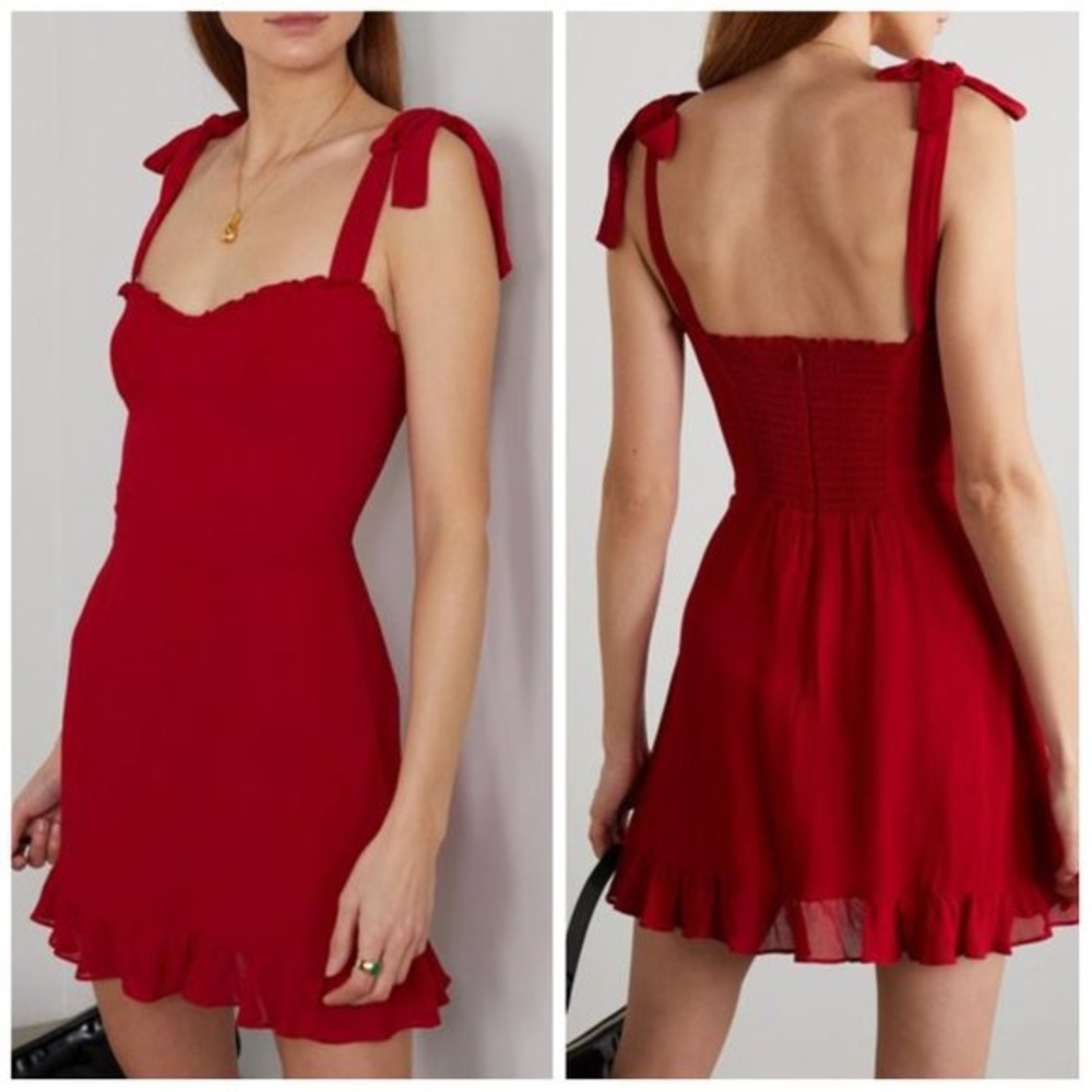 Reformation red christine dress